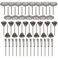 Bestgle 45pcs Cepillo Acero Dremel de Alambre de Acero-Herramienta de Accesorios de Pulido con Vástago-para Pulido y…